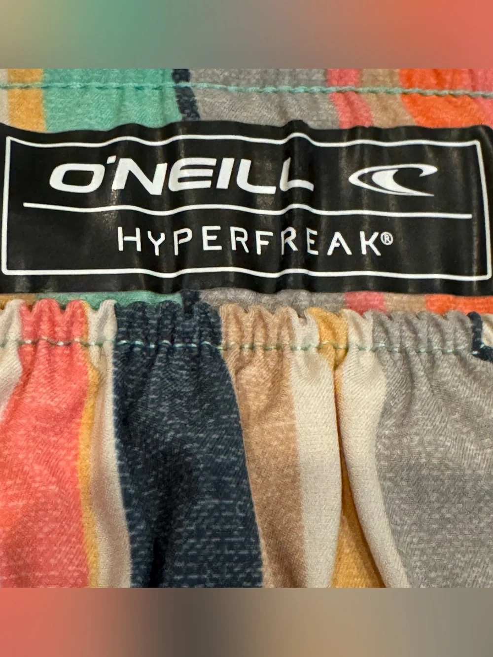 O'NEILL LANE Stretch 2IN Striped Multicolor Board Shorts Girls Swim Trunks